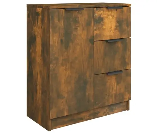 Šoninė Spintelė, Dūminio Ąžuolo, 60X30X70cm Apdirbta Mediena