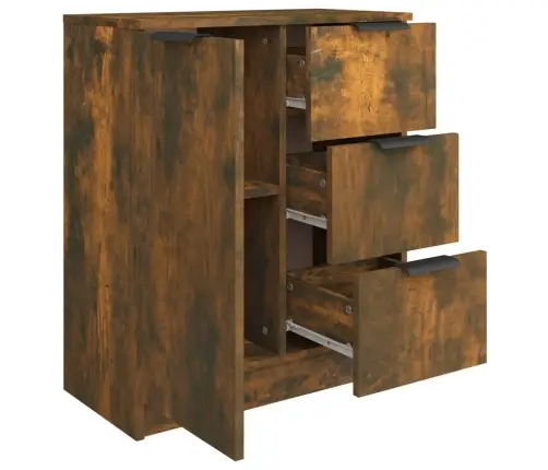 Šoninė Spintelė, Dūminio Ąžuolo, 60X30X70cm Apdirbta Mediena