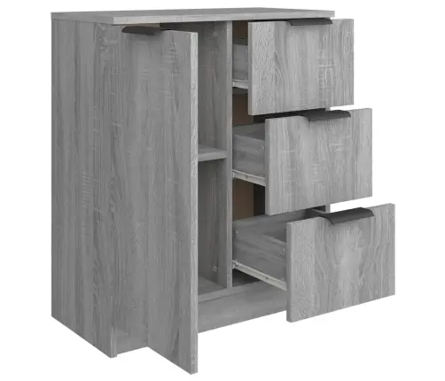 Šoninė Spintelė, Pilka Ąžuolo, 60X30X70cm Apdirbta Mediena