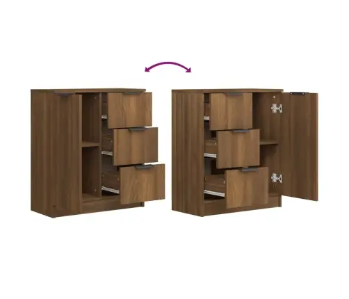 Kumode, Brūna Ozola, 60X30X70 Cm, Inženierijas Koks Vidaxl