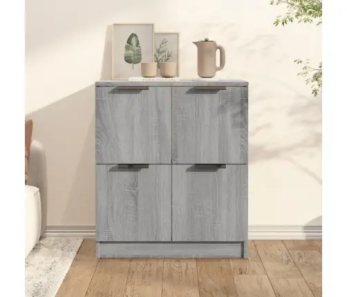 Šoninė Spintelė, Pilka Ąžuolo, 60X30X70cm Apdirbta Mediena