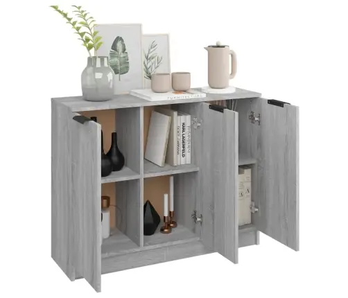 Puhvetkapp, Hall Sonoma Tamm, 90,5X30X70 Cm Tehispuit