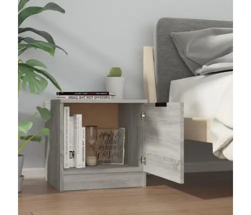 Naktinės Spintelės, 2Vnt., Pilkos Ąžuolo Spalvos, 40X39X40Cm