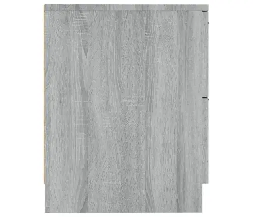 Naktinės Spintelės, 2Vnt., Pilkos Ąžuolo, Apdirbta Mediena