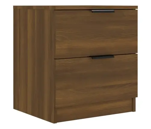 Naktsskapīši, 2 Gab., Brūna Ozola, Inženierijas Koks Vidaxl