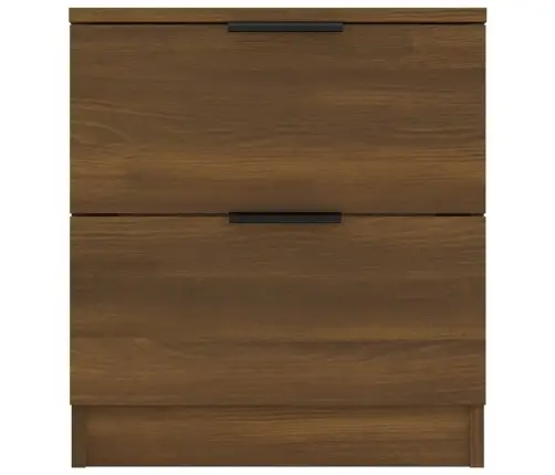 Naktsskapīši, 2 Gab., Brūna Ozola, Inženierijas Koks Vidaxl