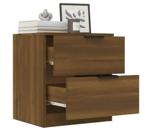 Naktsskapīši, 2 Gab., Brūna Ozola, Inženierijas Koks Vidaxl