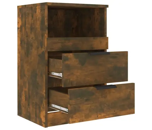 Naktsskapīši, 2 Gab., Ozolkoka Krāsa, Inženierijas Koks Vidaxl