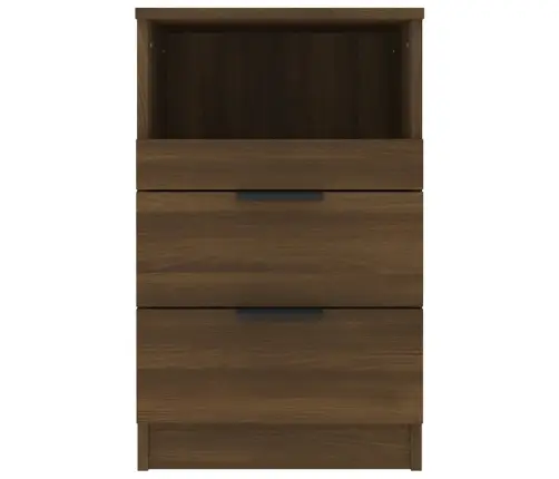 Naktinės Spintelės, 2Vnt., Rudos Ąžuolo, Apdirbta Mediena