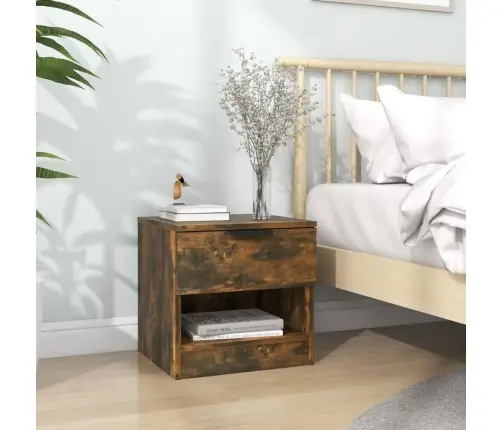 Naktsskapītis, Ozolkoka Krāsa, Inženierijas Koks Vidaxl Naktsskapītis, Ozolkoka Krāsa, Inženierijas Koks Vidaxl