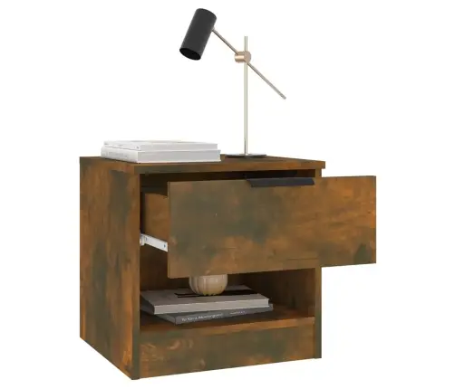 Naktinės Spintelės, 2Vnt., Dūminio Ąžuolo, Apdirbta Mediena