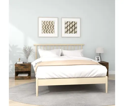 Naktinės Spintelės, 2Vnt., Dūminio Ąžuolo, Apdirbta Mediena