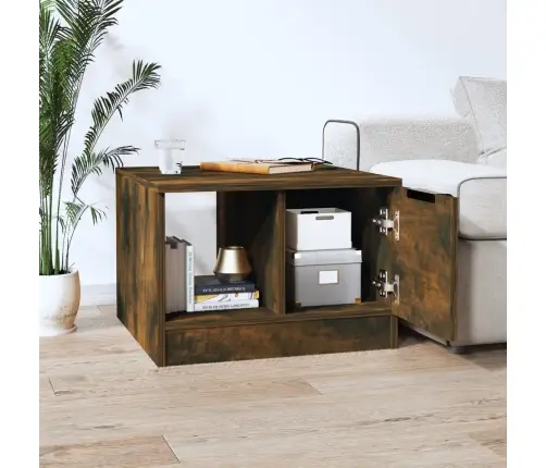 Kavos Staliukas, Dūminio Ąžuolo, 50X50X36cm Apdirbta Mediena Kavos Staliukas, Dūminio Ąžuolo, 50X50X36cm Apdirbta Mediena