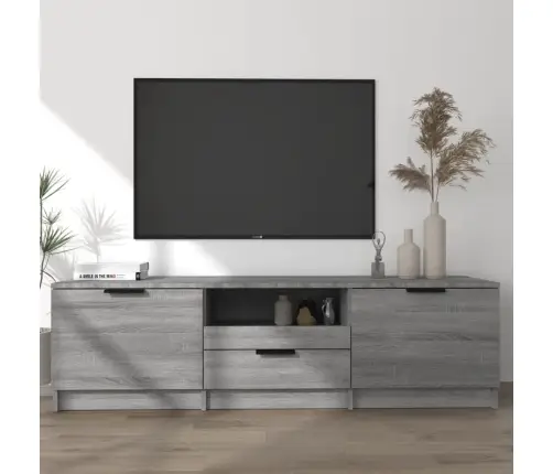 Tv Skapītis, Pelēka Ozolkoka, 140X35X40 Cm, Inženierijas Koks Vidaxl