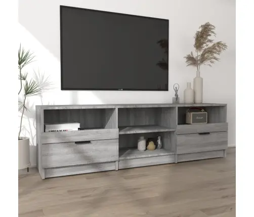 Tv Skapītis, Pelēka Ozolkoka, 150X33,5X45 Cm, Inženierijas Koks Vidaxl
