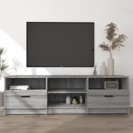 Tv Skapītis, Pelēka Ozolkoka, 150X33,5X45 Cm, Inženierijas Koks Vidaxl