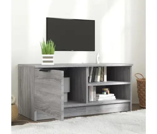 Tv Skapītis, Pelēka Ozolkoka, 80X35X36,5 Cm, Inženierijas Koks Vidaxl