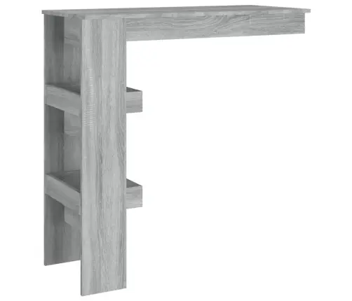 Sienas Bāra Galds, Pelēcīgs, 102X45X103,5 Cm, Inženierijas Koks Vidaxl