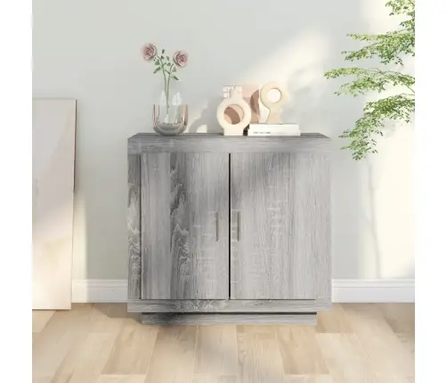 Šoninė Spintelė, Pilka Ąžuolo, 80X40X75cm Apdirbta Mediena