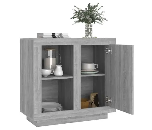 Kumode, 80X40X75 Cm, Pelēka Ozolkoka Krāsa Vidaxl