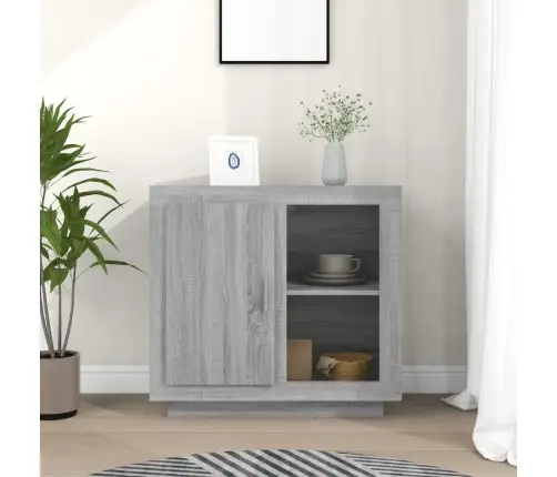 Kumode, 80X40X75 Cm, Pelēka Ozolkoka Krāsa Vidaxl