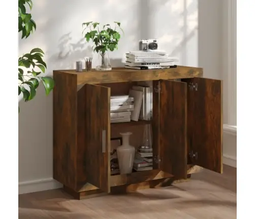 Šoninė Spintelė, Dūminio Ąžuolo Spalvos, 92X35X75cm Mediena