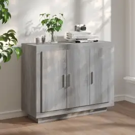 Kumode, Pelēcīga Ozolkoka, 92X35X75 Cm, Inženierijas Koks Vidaxl