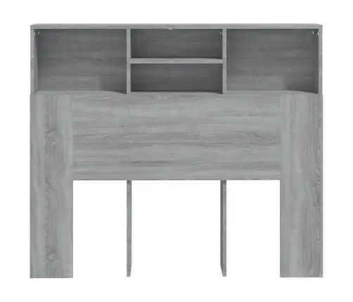 Gultas Galvgalis Ar Plauktu, Pelēcīga Ozolkoka, 120X19X103,5 Cm Vidaxl Gultas Galvgalis Ar Plauktu, Pelēcīga Ozolkoka, 120X19X103,5 Cm Vidaxl