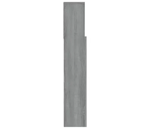 Gultas Galvgalis Ar Plauktu, Pelēcīga Ozolkoka, 120X19X103,5 Cm Vidaxl Gultas Galvgalis Ar Plauktu, Pelēcīga Ozolkoka, 120X19X103,5 Cm Vidaxl