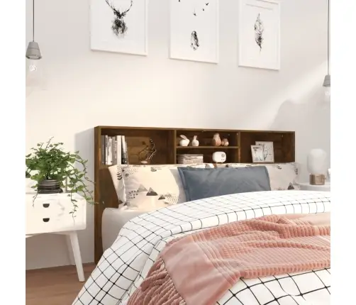 Gultas Galvgalis Ar Plauktu, Ozolkoka Krāsa, 180X19X103,5 Cm Vidaxl Gultas Galvgalis Ar Plauktu, Ozolkoka Krāsa, 180X19X103,5 Cm Vidaxl