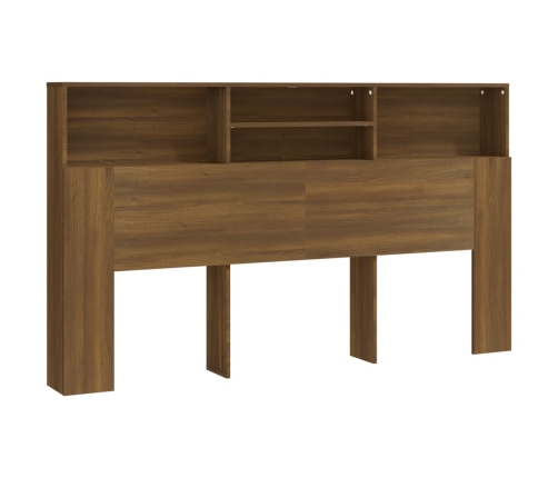 Gultas Galvgalis Ar Plauktu, Ozolkoka Krāsa, 180X19X103,5 Cm Vidaxl