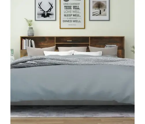 Gultas Galvgalis Ar Plauktu, Ozolkoka Krāsa, 220X19X103,5 Cm Vidaxl