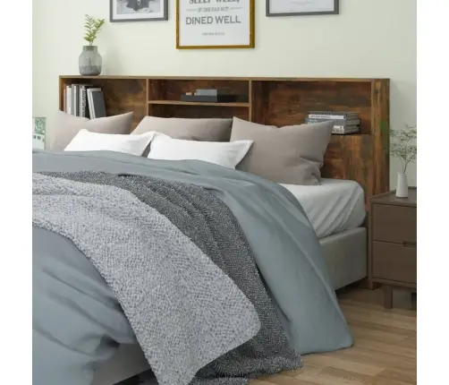 Gultas Galvgalis Ar Plauktu, Ozolkoka Krāsa, 220X19X103,5 Cm Vidaxl