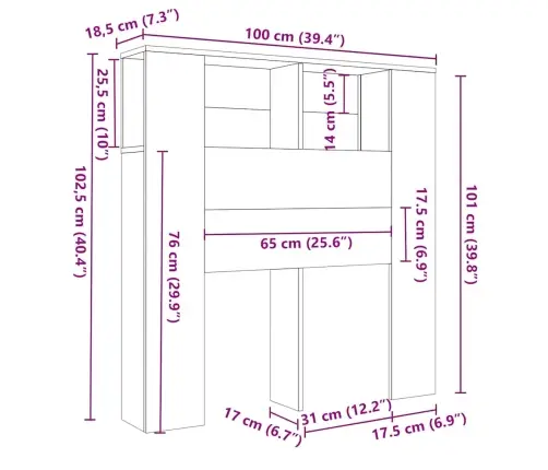 Peatsi Kapp, Pruun Tamm, 100 X 18,5 X 102,5 Cm