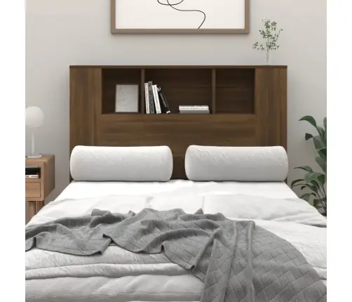 Gultas Galvgalis Ar Plauktu, Ozolkoka Krāsa, 120X18,5X102,5 Cm Vidaxl