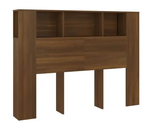 Gultas Galvgalis Ar Plauktu, Ozolkoka Krāsa, 140X18,5X104,5 Cm Vidaxl