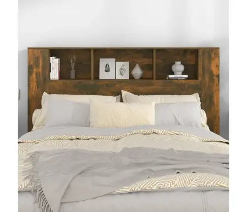 Gultas Galvgalis Ar Plauktu, Ozolkoka Krāsa, 160X18,5X104,5 Cm Vidaxl