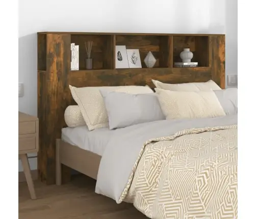 Gultas Galvgalis Ar Plauktu, Ozolkoka Krāsa, 160X18,5X104,5 Cm Vidaxl