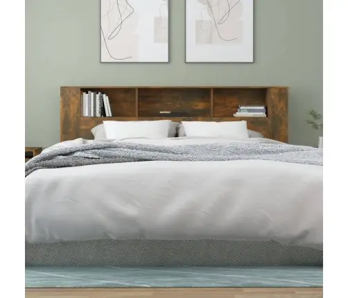 Gultas Galvgalis Ar Plauktu, Ozolkoka Krāsa, 200X18,5X104,5 Cm Vidaxl