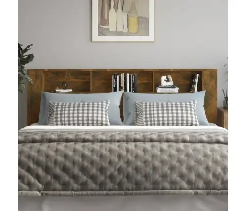 Gultas Galvgalis Ar Plauktu, Ozolkoka Krāsa, 220X18,5X104,5 Cm Vidaxl