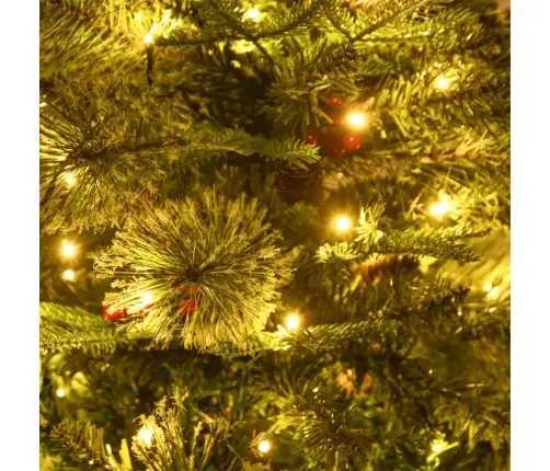 Ziemassvētku Egle Ar Čiekuriem, Zaļa, 120 Cm, Pvc Un Pe Vidaxl