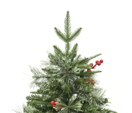 Ziemassvētku Egle Ar Čiekuriem, Zaļa, 120 Cm, Pvc Un Pe Vidaxl