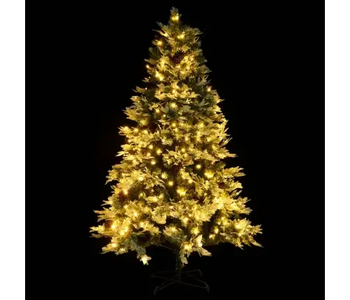 Kalėdų Eglutė Su Pušies Kankorėžiais, Žalia, 195cm Pvc Su Pe