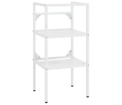 Vannasistabas Skapītis Ar Iebūvētu Izlietni, Balts, Dzelzs Vidaxl