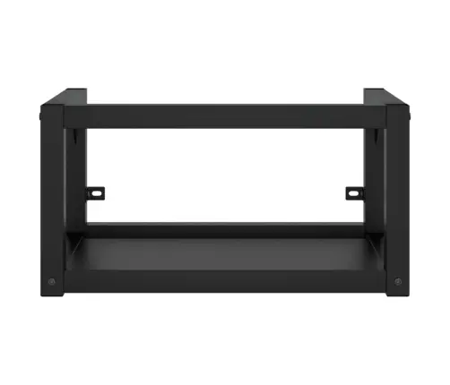 Vonios Praustuvo Rėmas Su Įmontuotu Praustuvu, Juodas, Geležis