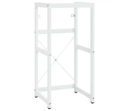 Vannasistabas Plaukts Ar Iebūvētu Izlietni, Balts, Dzelzs Vidaxl