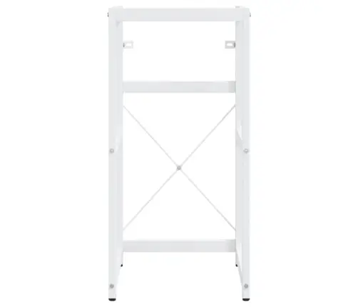 Vannasistabas Plaukts Ar Iebūvētu Izlietni, Balts, Dzelzs Vidaxl