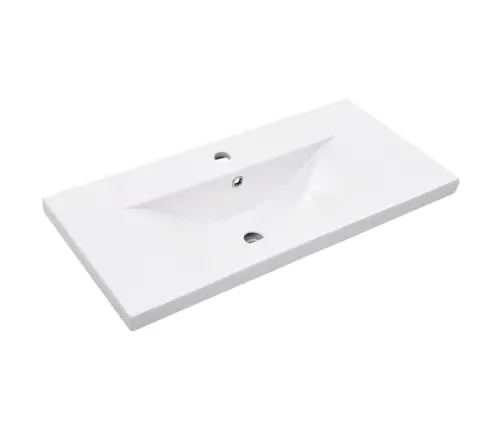 Vannasistabas Skapītis Ar Iebūvētu Izlietni, Balts, Dzelzs Vidaxl