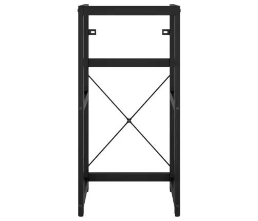Vannasistabas Skapītis Ar Iebūvētu Izlietni, Melns, Dzelzs Vidaxl