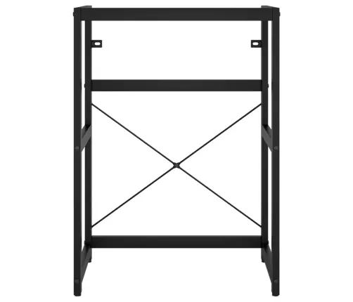 Vannasistabas Skapītis Ar Iebūvētu Izlietni, Melns, Dzelzs Vidaxl